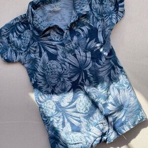 Old Navy Navy and White Tropical Romper